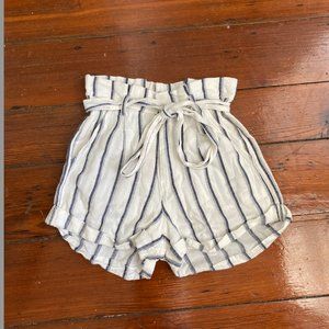Striped Paperbag shorts